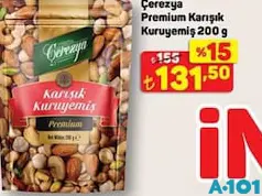 ÇEREZYA PREMİUM KARIŞIK KURUYEMİŞ 200 G